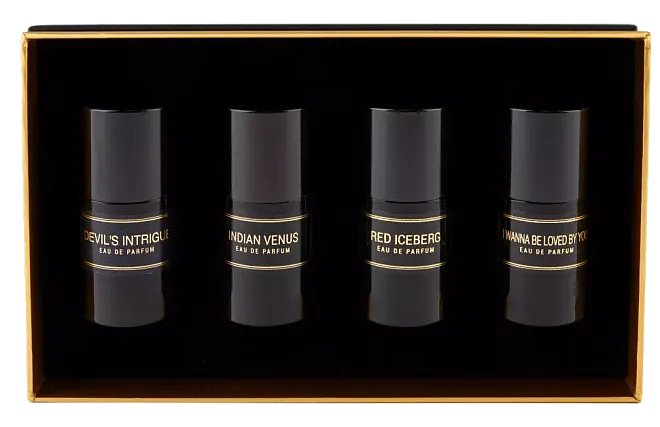Haute Fragrance Company Gift Set Набор унисекс 60 ml (edp 4 x 15 ml Devil Intr,Red Iceb,Indian Ven,I Wanna Be Loved By You)