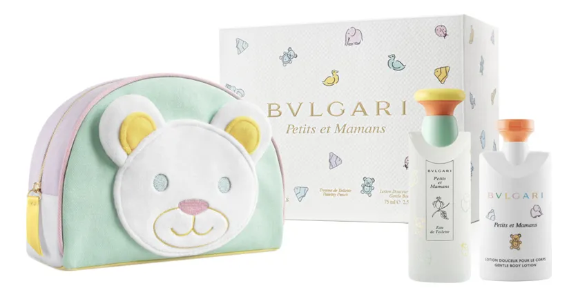 BVLGARI Petits et Mamans Набор для женщин (т/вода 100мл + лосьон д/тела 75мл + косметичка)