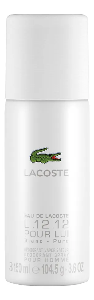 LACOSTE Eau de Lacoste L.12.12 Blanc Дезодорант для мужчин 150 ml