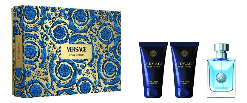 Versace Pour Homme Набор для мужчин 50 ml т/вода 50 мл + шампунь 50 мл + бальзам п/бритья 50 мл