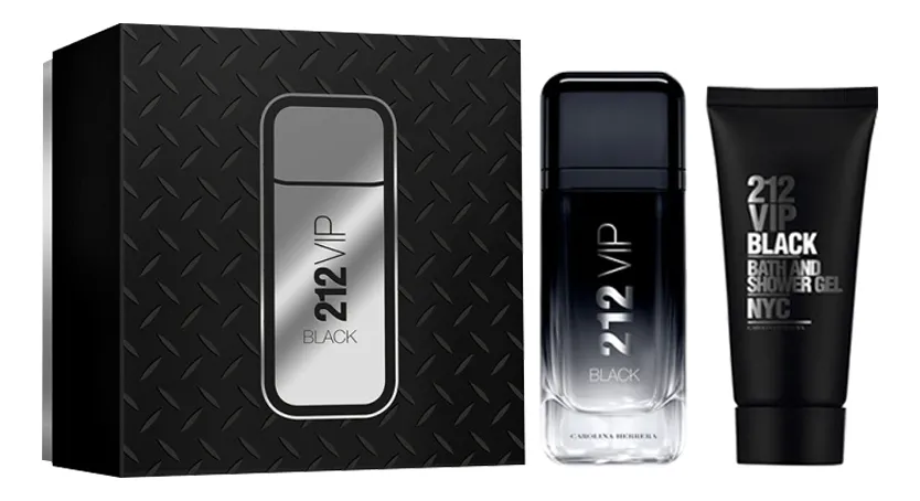 CAROLINA HERRERA 212 VIP Black Набор для мужчин (100ml edp + 100ml shower gel)