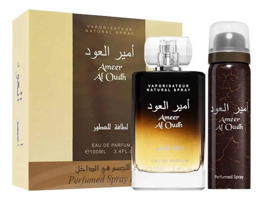 Lattafa Perfumes Ameer Al Oudh Набор унисекс 150 ml (п/вода 100 мл + дезодорант 50 мл)